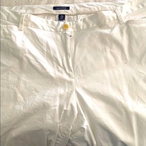 Cropped White Chino